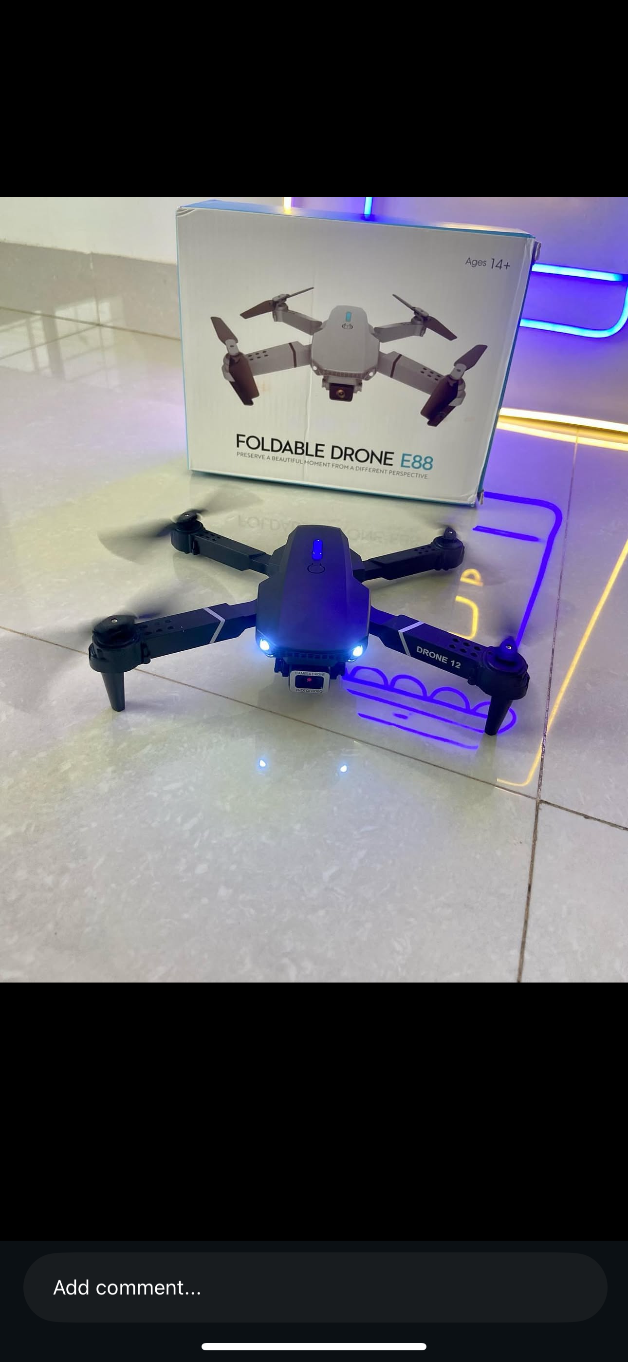 E88 Pro Foldable HD Dual Camera Drone with Brushless Motor, Wi-Fi FPV, One-Key Takeoff/Landing & Gesture Control
