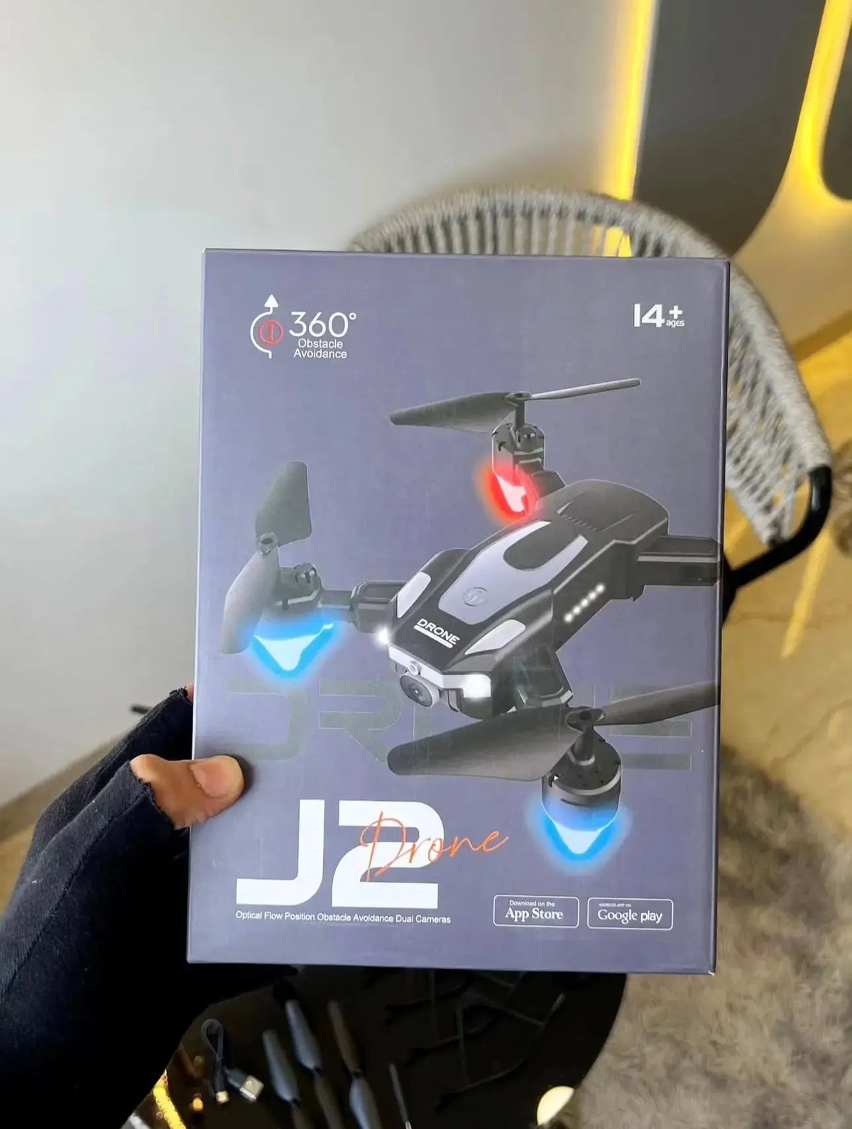 Prelium J2 Foldable HD Dual Camera Drone with Wi-Fi FPV | Brushless Motor | Optical Flow | One-Key Takeoff & Landing | Gesture Selfie | Android & iOS Support Prelium.in