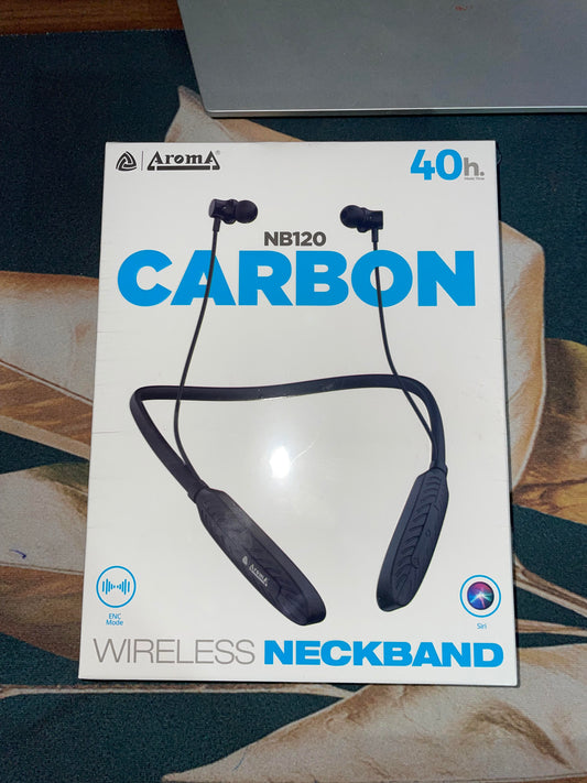 Aroma Wireless Neckband | HD Sound | 40H Battery | Bluetooth with Noise Clarity | Magnetic Lock | Type-C Fast Charging