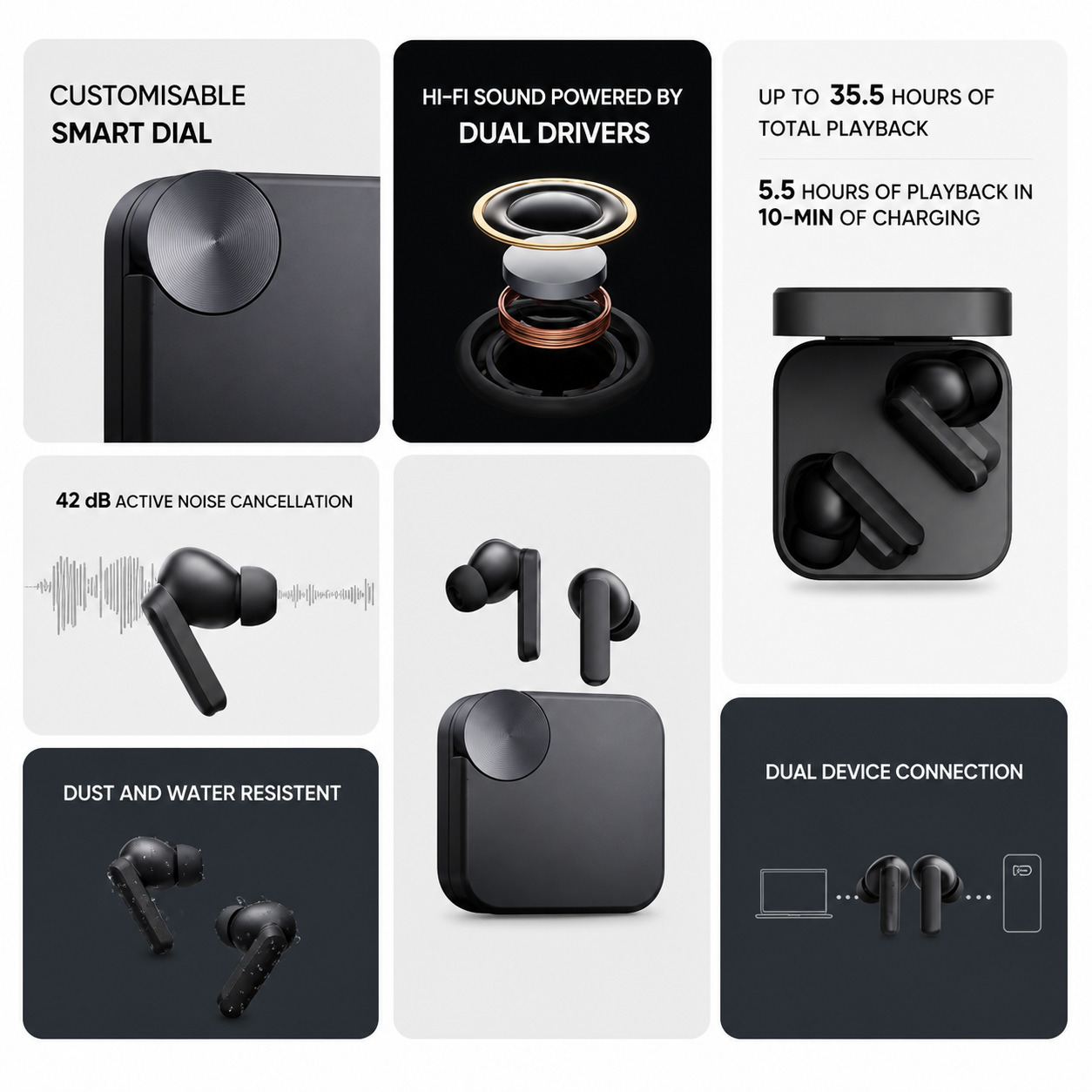 Prelium CMT Wireless Bluetooth Earbuds 9