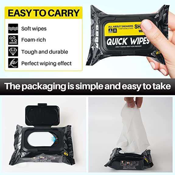Prelium shoe shine wipes pack
