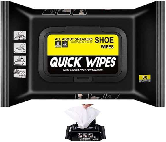 Shoe shine wipe cleaning footwear