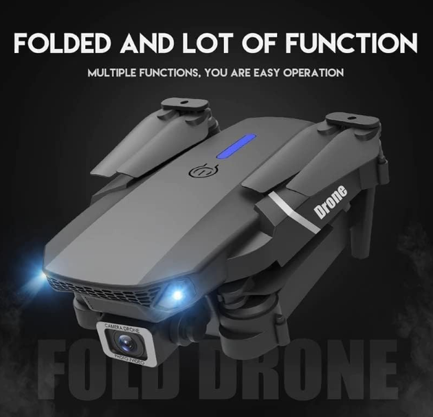 E88 Pro Foldable HD Dual Camera Drone with Brushless Motor, Wi-Fi FPV, One-Key Takeoff/Landing & Gesture Control