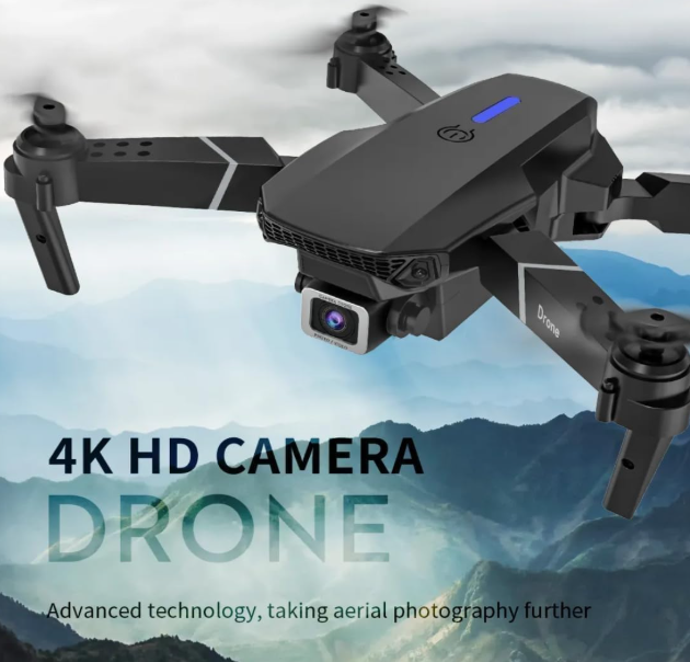 E88 Pro Foldable HD Dual Camera Drone with Brushless Motor, Wi-Fi FPV, One-Key Takeoff/Landing & Gesture Control