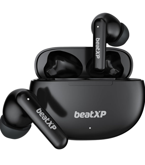 Black Tune XPods Beat XP wireless earbuds with charging case