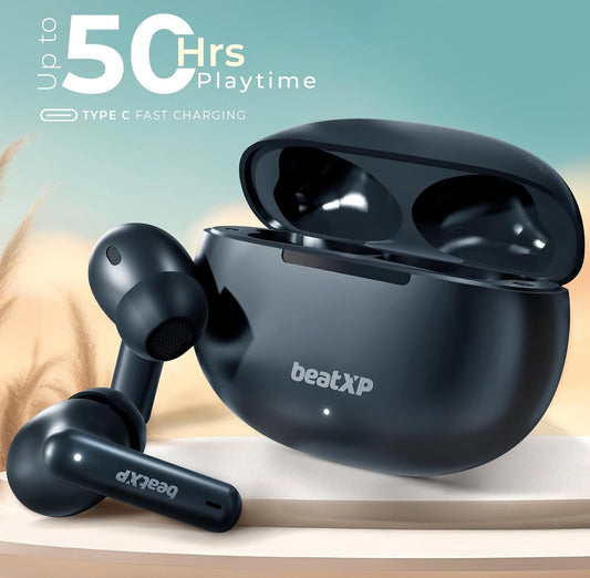 Tune XPods Beat XP Black Wireless Bluetooth Earbuds with 1 Year Brand Warranty | Original Product