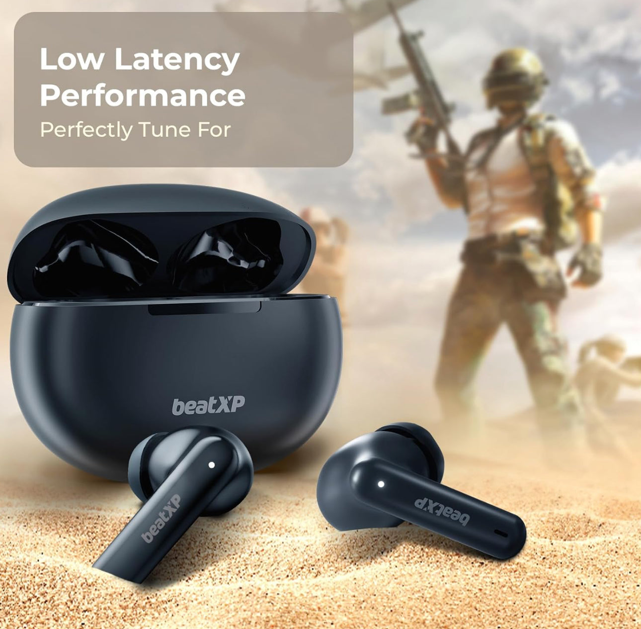 Tune XPods Beat XP Black Wireless Bluetooth Earbuds with 1 Year Brand Warranty | Original Product