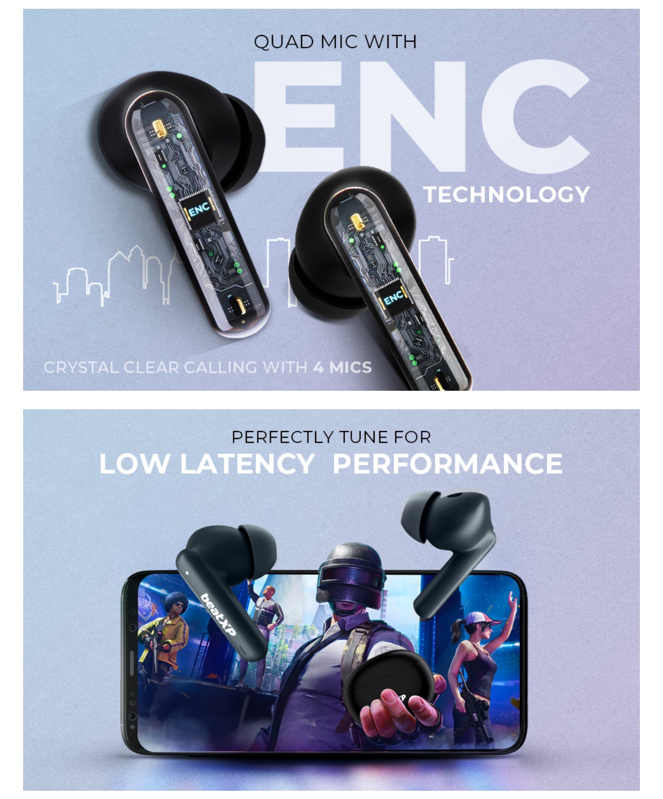 Tune XPods Beat XP Black Wireless Bluetooth Earbuds with 1 Year Brand Warranty | Original Product