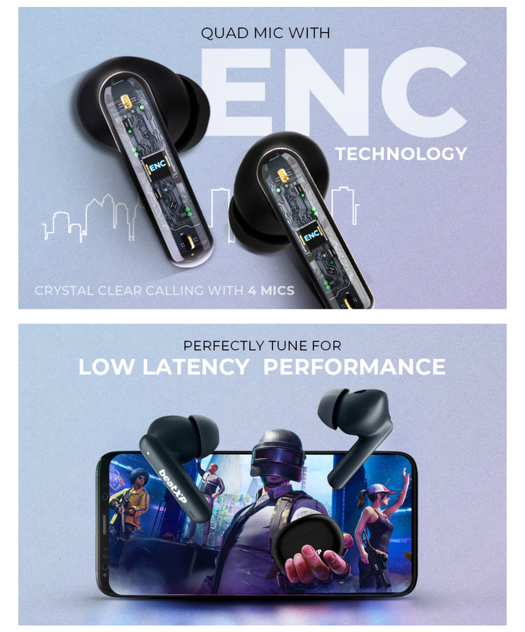 Tune XPods Beat XP earbuds and retail packaging