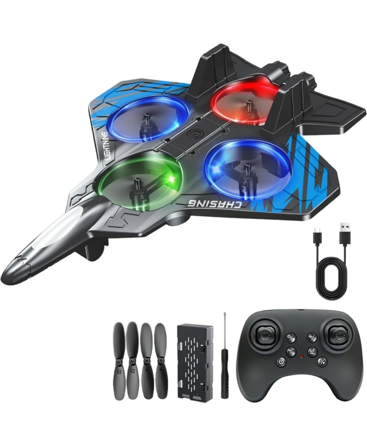 Power Propeller Gyro RC Fighter Aircraft Drone | 2.4GHz EPP Foam Stunt Plane