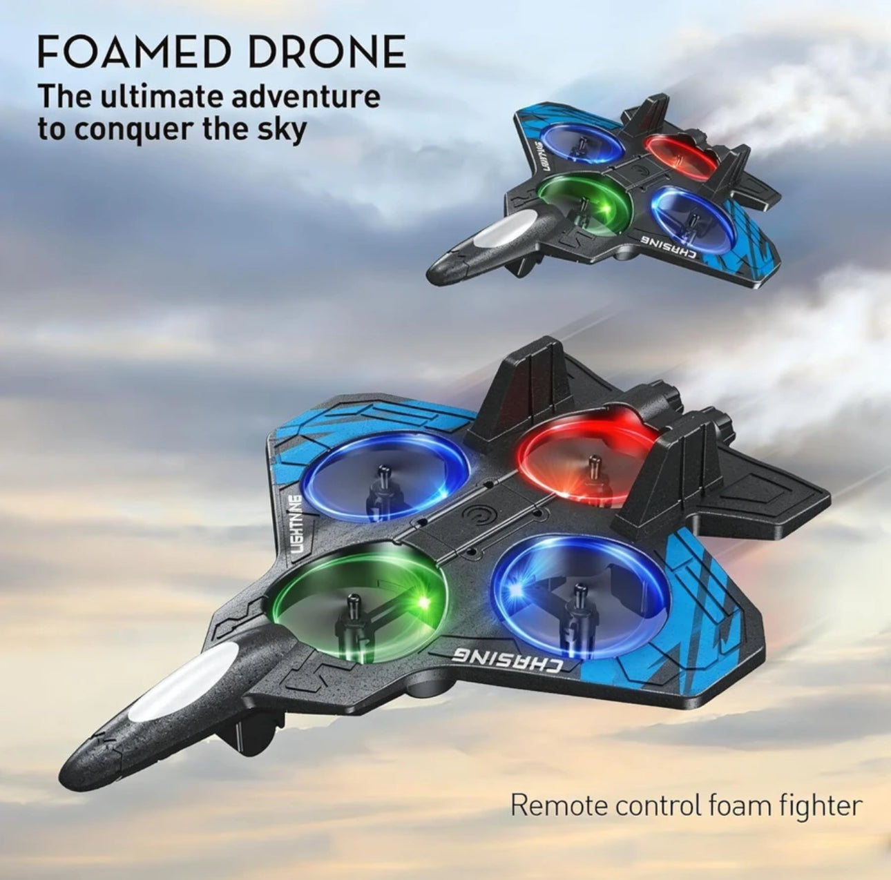 Power Propeller Gyro RC Fighter Aircraft Drone | 2.4GHz EPP Foam Stunt Plane