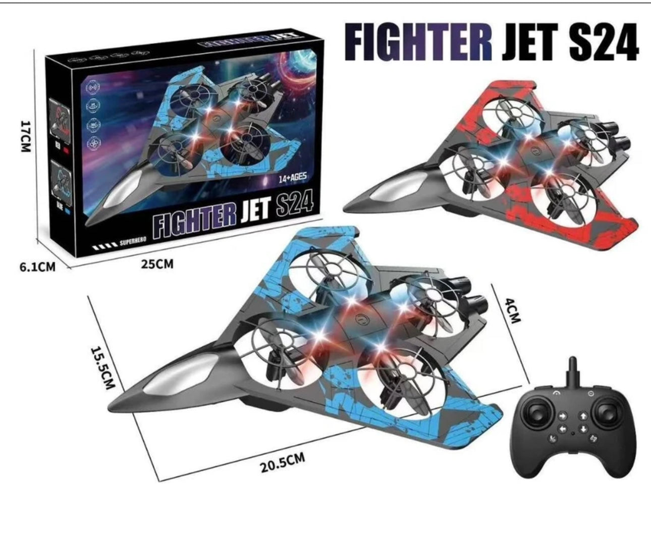 Power Propeller Gyro RC Fighter Aircraft Drone | 2.4GHz EPP Foam Stunt Plane