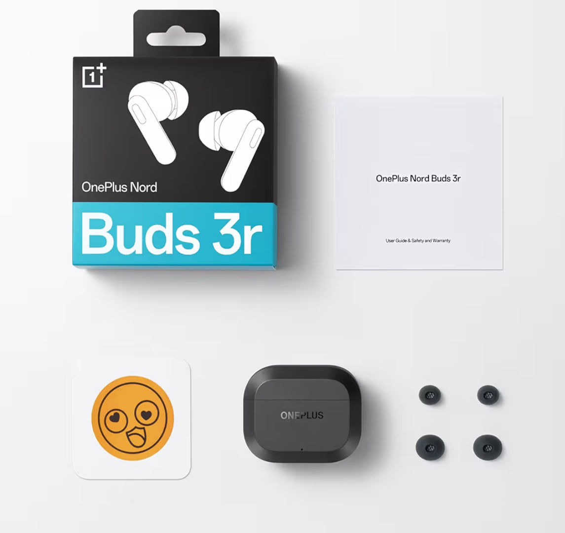 OnePlus Nord Buds 3r TWS Earbuds up to 54 Hours Playback, 2-mic Clear Calls, 3D Spatial Audio, AI Translation, 12.4mm Drivers, Dual-Device Connectivity, 47ms Low Latency - Ash Black
