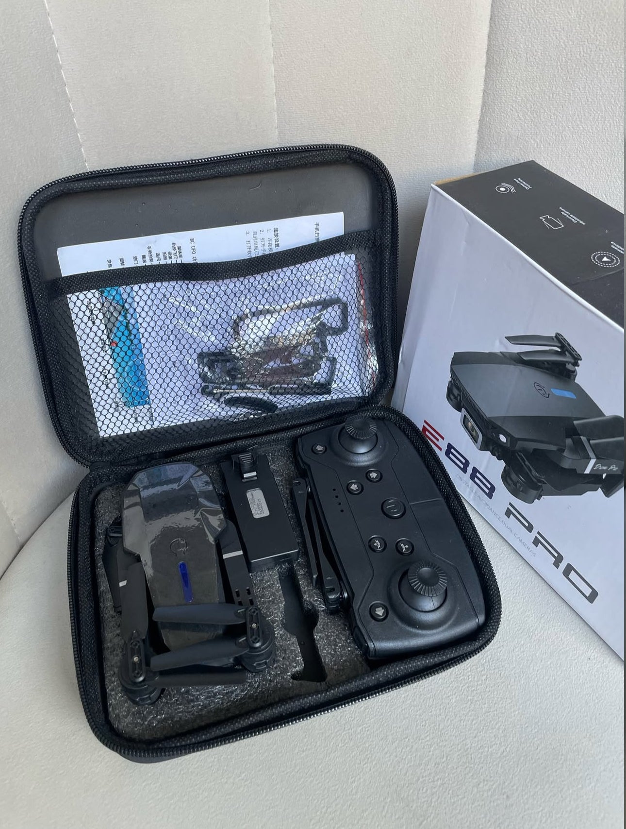 E88 Pro Foldable HD Dual Camera Drone with Brushless Motor, Wi-Fi FPV, One-Key Takeoff/Landing & Gesture Control