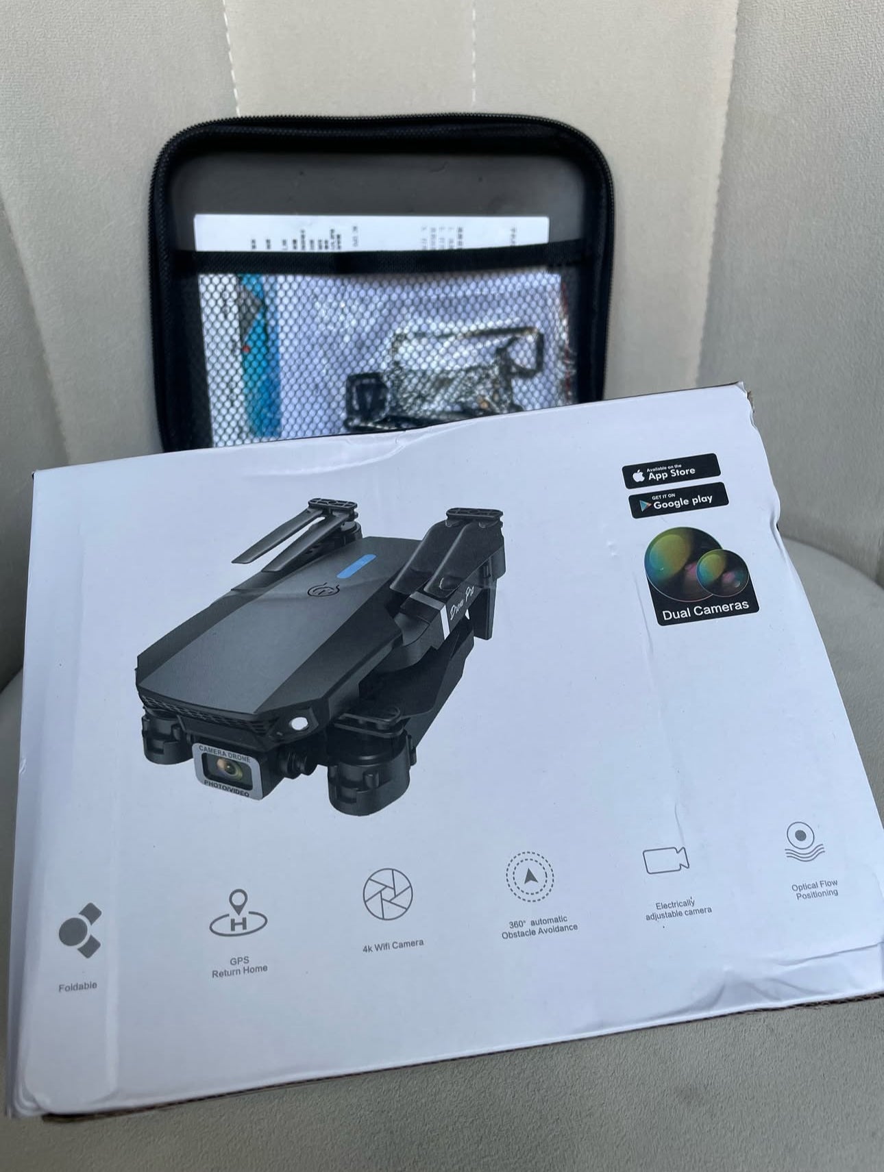 E88 Pro Foldable HD Dual Camera Drone with Brushless Motor, Wi-Fi FPV, One-Key Takeoff/Landing & Gesture Control