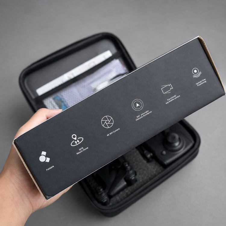 Side of the drone retail box