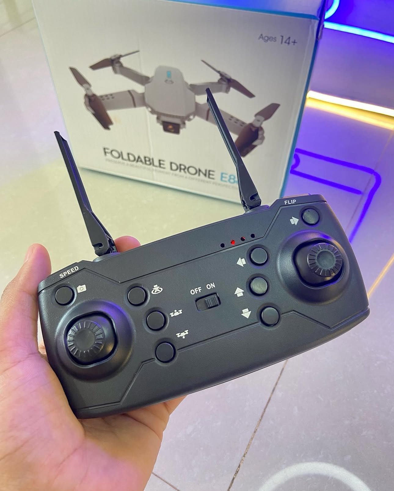 E88 Pro Foldable HD Dual Camera Drone with Brushless Motor, Wi-Fi FPV, One-Key Takeoff/Landing & Gesture Control