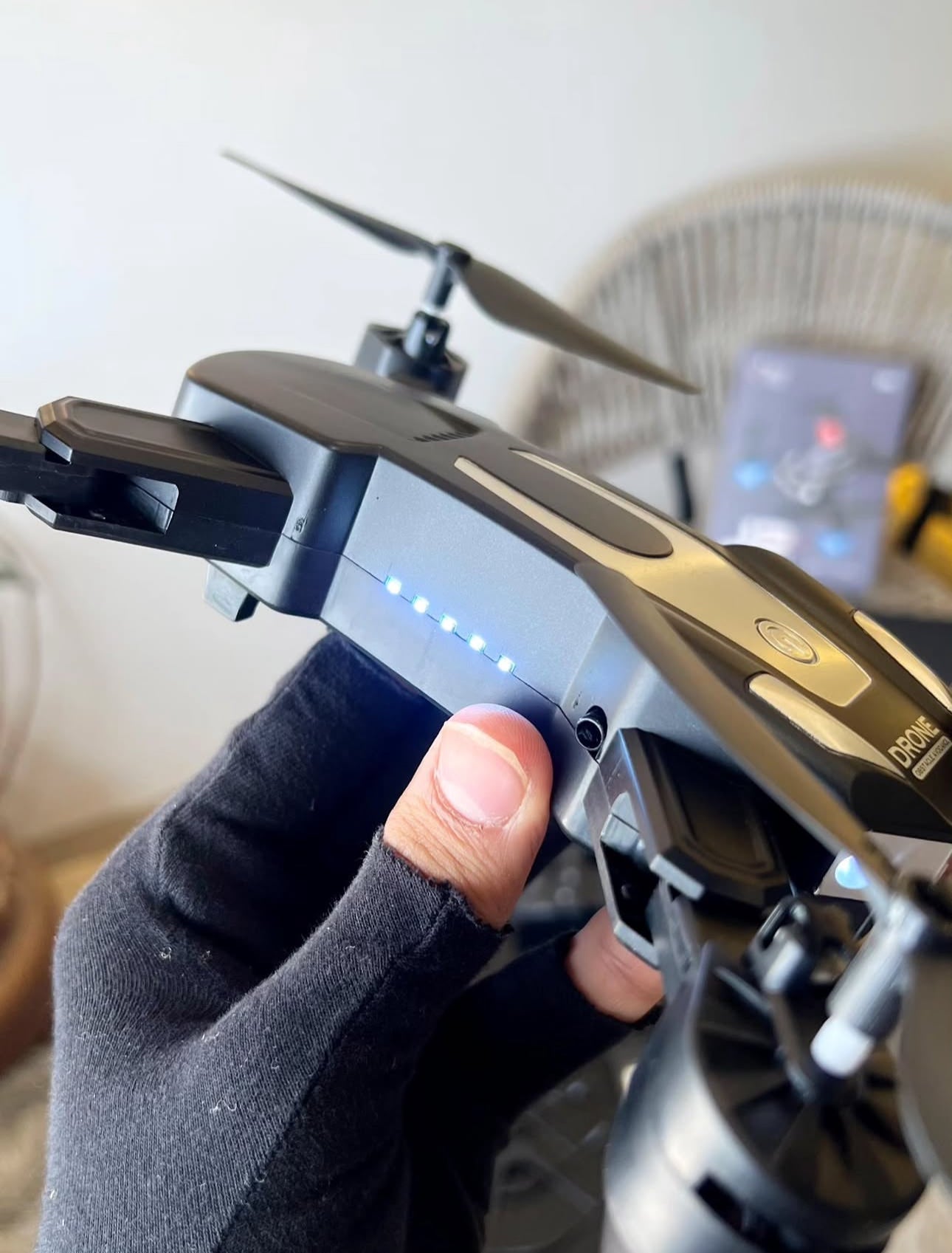 Prelium J2 Foldable HD Dual Camera Drone with Wi-Fi FPV | Brushless Motor | Optical Flow | One-Key Takeoff & Landing | Gesture Selfie | Android & iOS Support