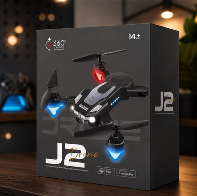 Prelium J2 Foldable HD Dual Camera Drone with Wi-Fi FPV | Brushless Motor | Optical Flow | One-Key Takeoff & Landing | Gesture Selfie | Android & iOS Support