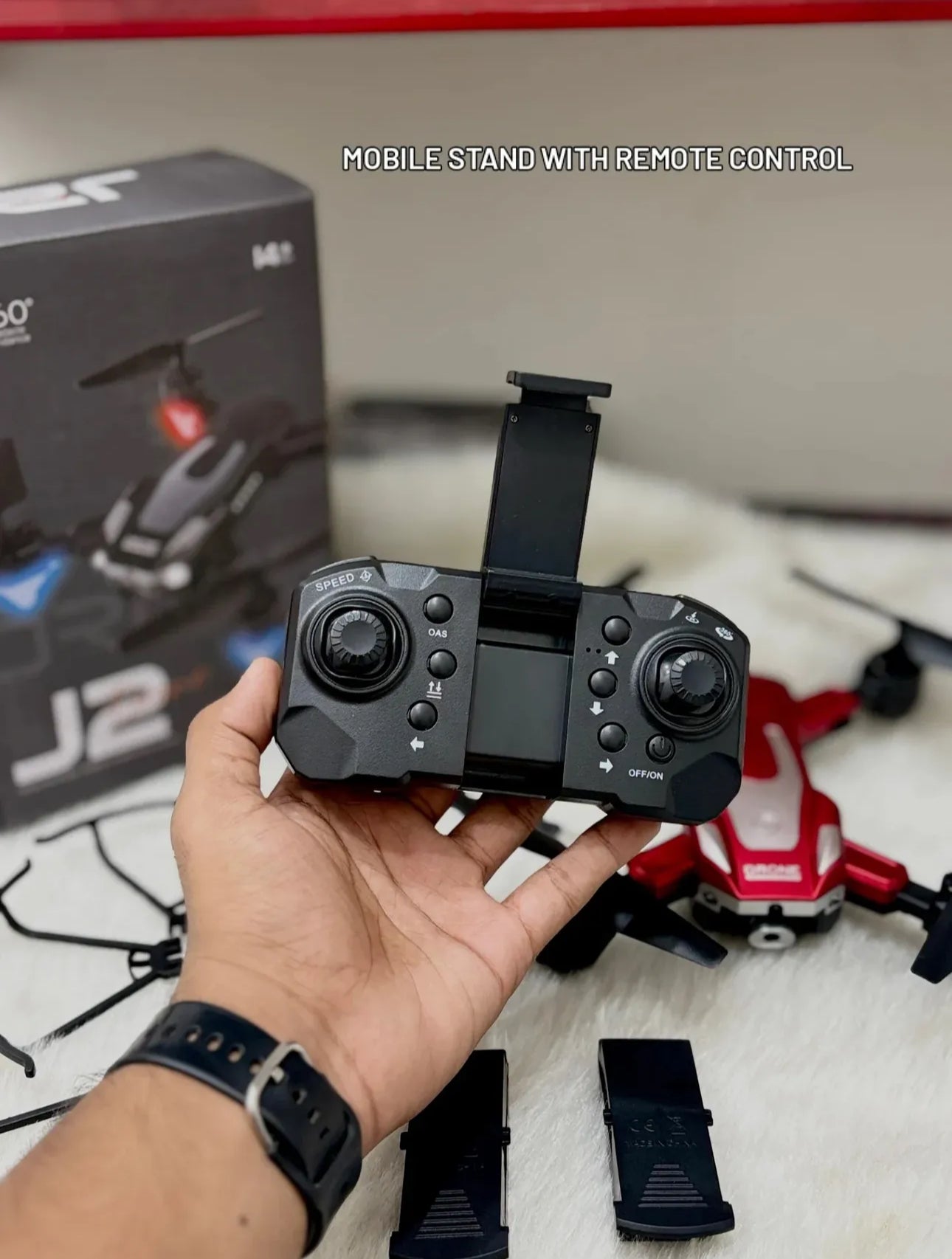 Prelium J2 Foldable HD Dual Camera Drone with Wi-Fi FPV | Brushless Motor | Optical Flow | One-Key Takeoff & Landing | Gesture Selfie | Android & iOS Support