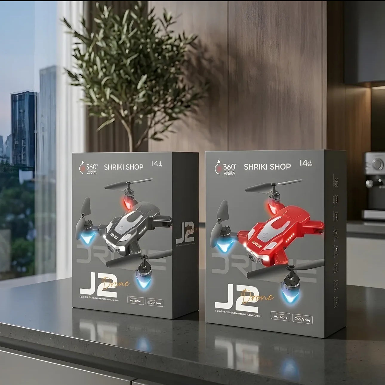 Prelium J2 Foldable HD Dual Camera Drone with Wi-Fi FPV | Brushless Motor | Optical Flow | One-Key Takeoff & Landing | Gesture Selfie | Android & iOS Support