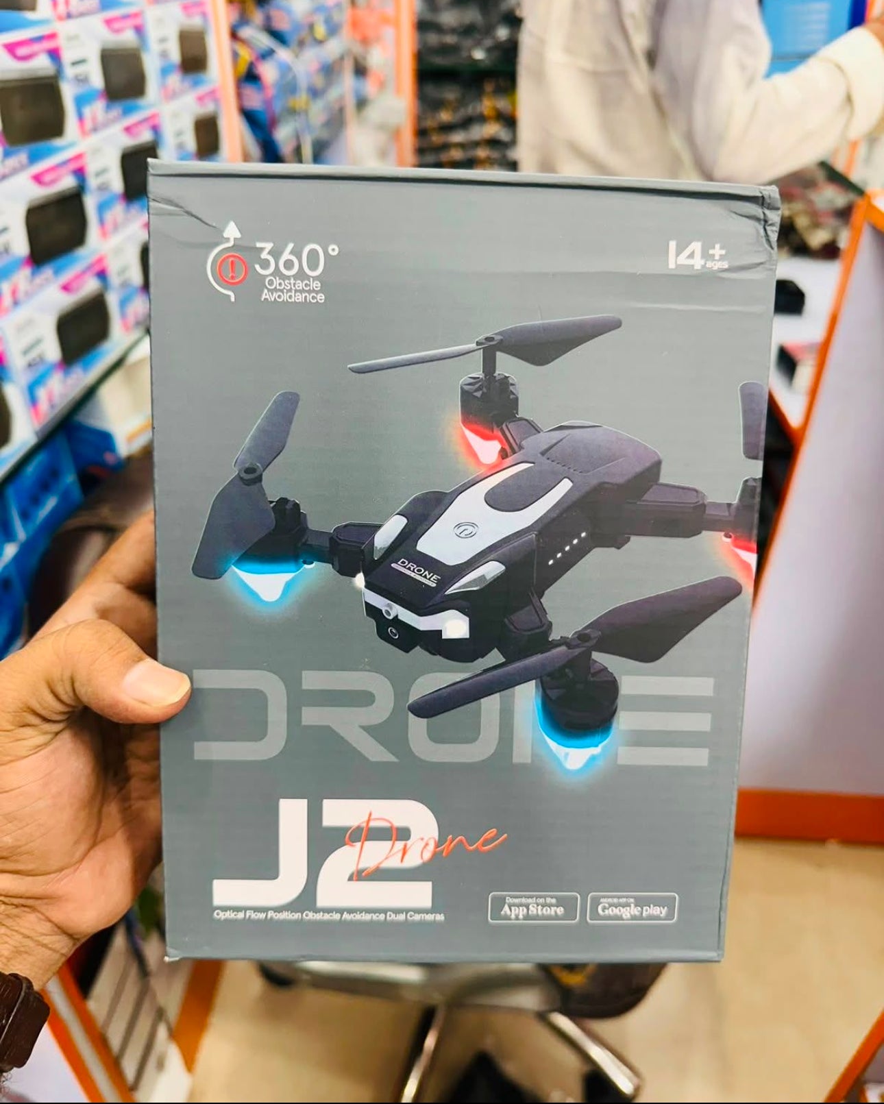 Prelium J2 Foldable HD Dual Camera Drone with Wi-Fi FPV | Brushless Motor | Optical Flow | One-Key Takeoff & Landing | Gesture Selfie | Android & iOS Support