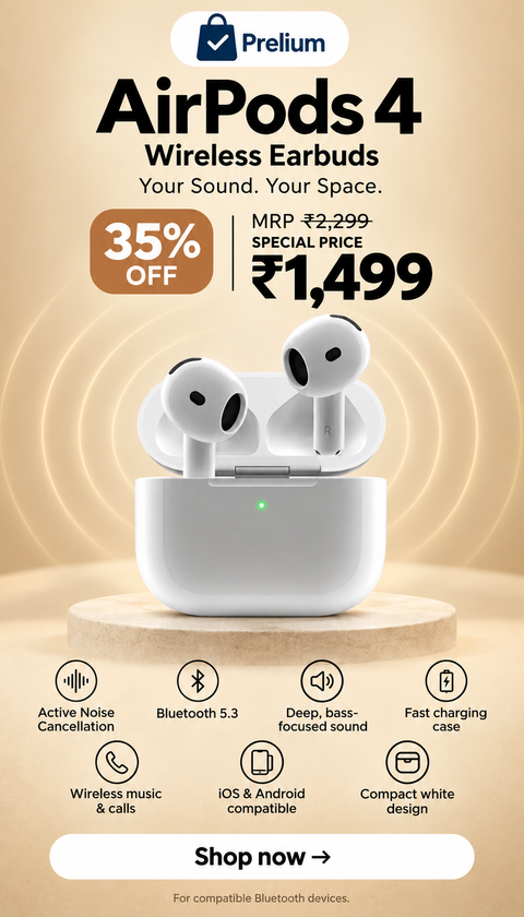 AirPods 4 Wireless Earbuds