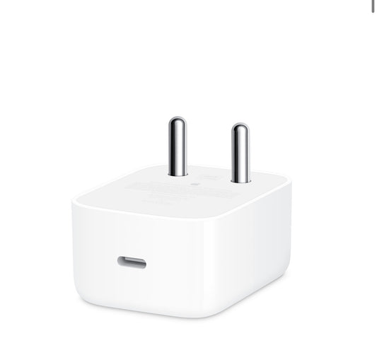 Apple 40W Dynamic Power Adapter with 60W Max in white, USB-C port and Indian plug pins