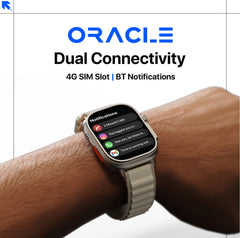 Fire-Boltt Oracle 4G SIM and Bluetooth notification feature shown on wrist