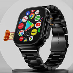Fire-Boltt Oracle Black Chrome wristphone with black metal strap and nano-SIM slot