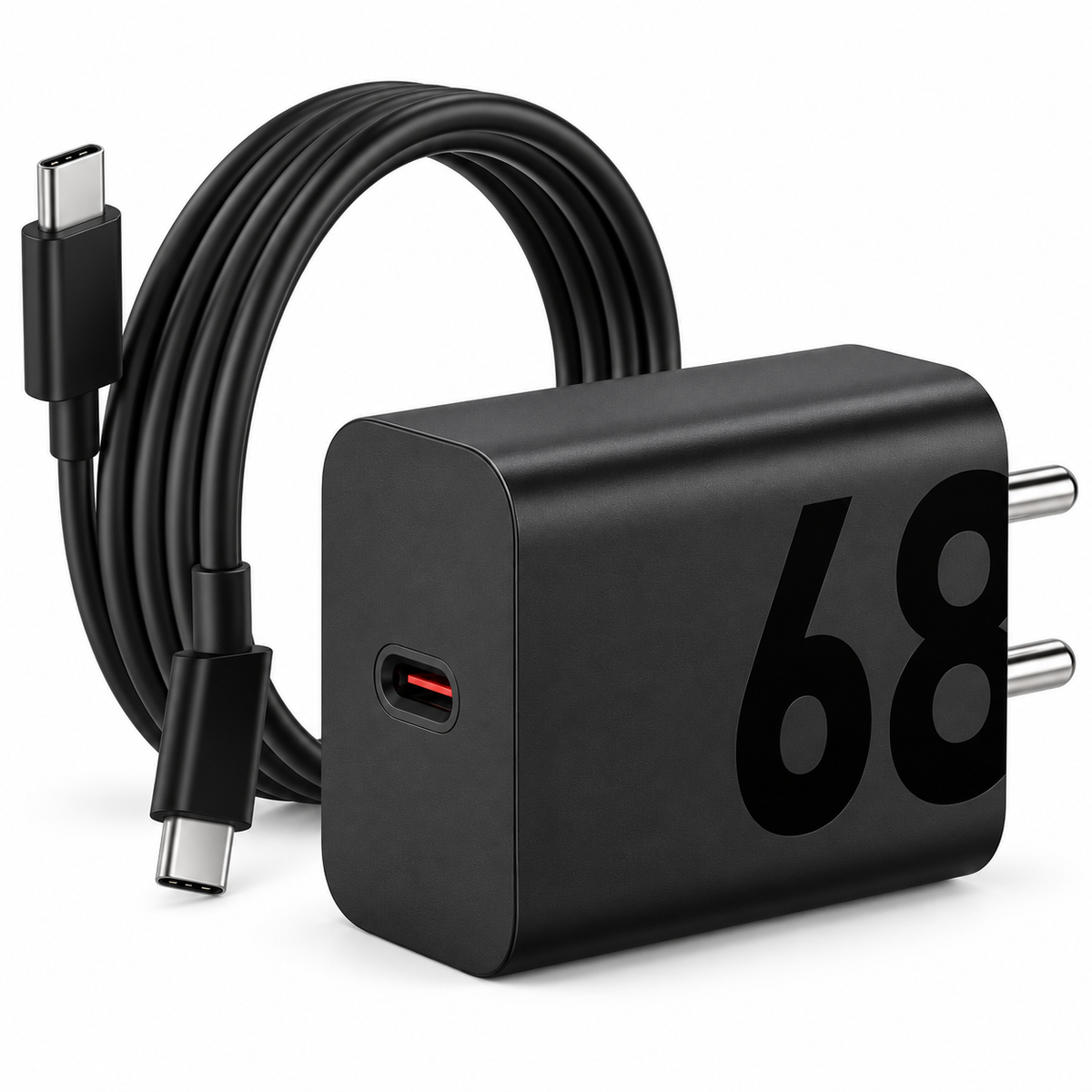 Motorola 68W TurboPower USB-C charger with USB-C to USB-C cable
