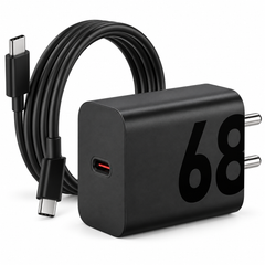 Motorola 68W TurboPower USB-C charger with USB-C to USB-C cable