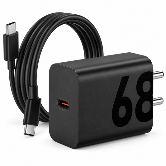Motorola 68W TurboPower USB-C charger with USB-C to USB-C cable