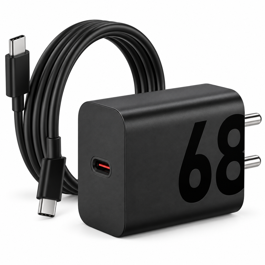 Motorola Original 68W TurboPower Charger Adapter – Edge 60/50, Razr 50 Ultra & Nothing Phone | PD & QC 3.0