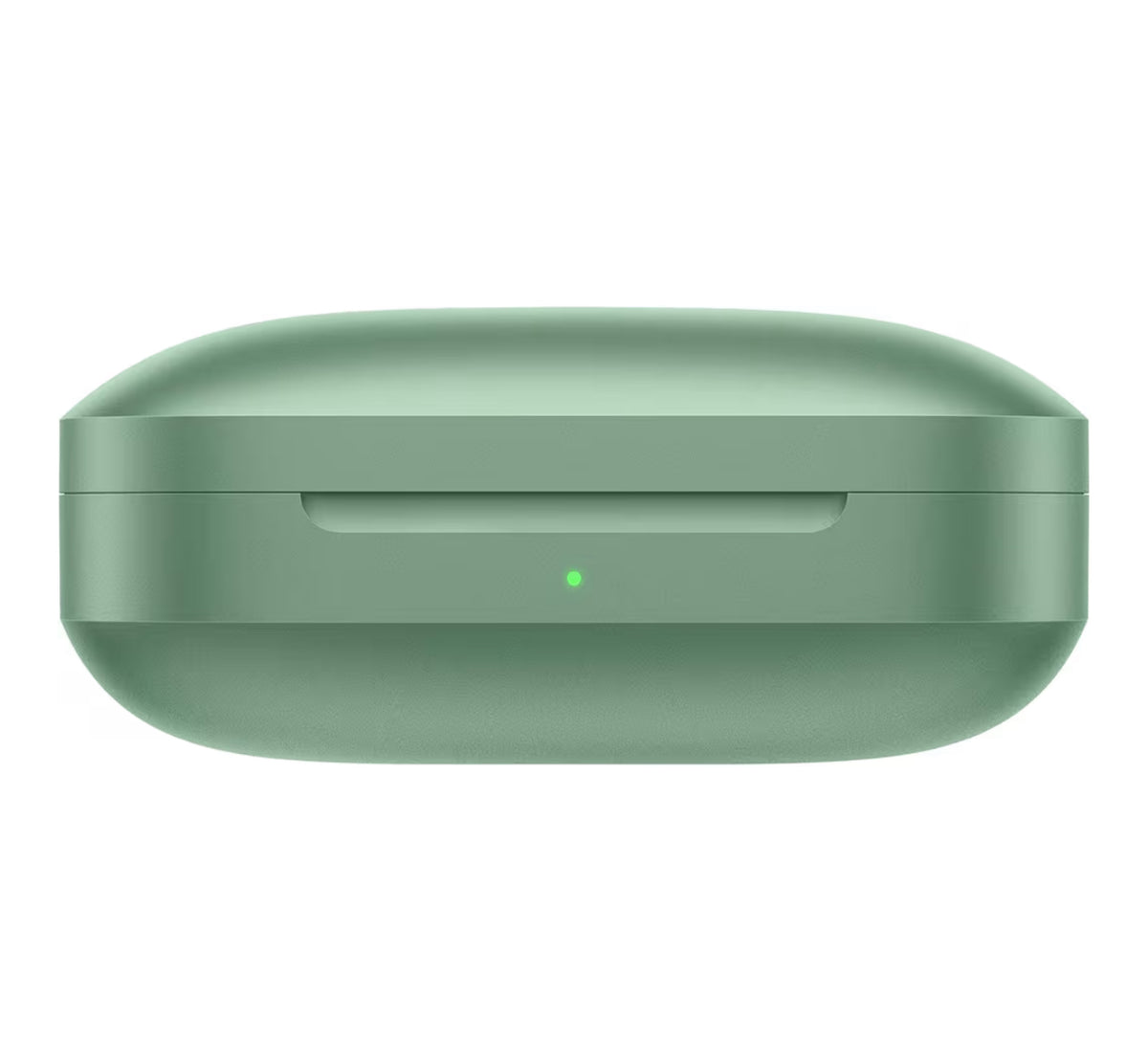 OnePlus Buds 3 green charging case side view
