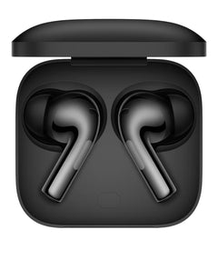 OnePlus Buds 3 grey earbuds inside open charging case