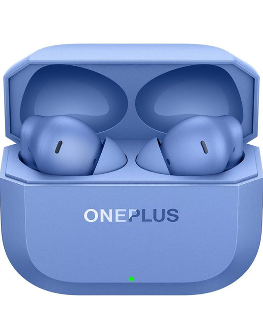 OnePlus Nord Buds 3r blue earbuds inside the open charging case