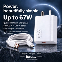 Mi Xiaomi 67W fast charger with 6A USB-C cable – feature overview