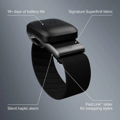 WHOOP 5.0 with Wireless PowerPack, SuperKnit band and hardware feature labels
